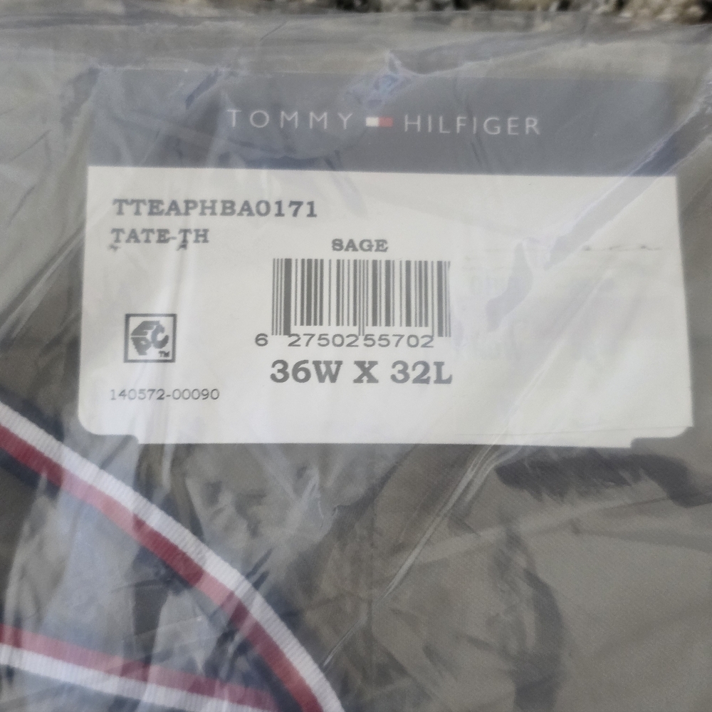 Tommy Hilfiger Mens ThFlex Dress Pants 36x32 Stretch Sage New $95 MRSP - Picture 3 of 7